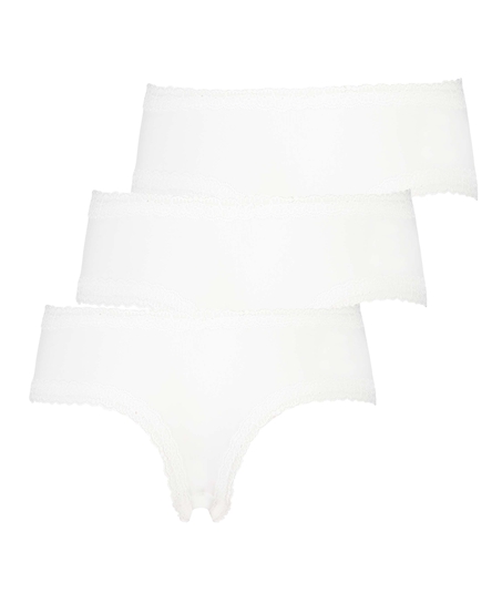 Lot de 3 slips brésiliens London, Blanc