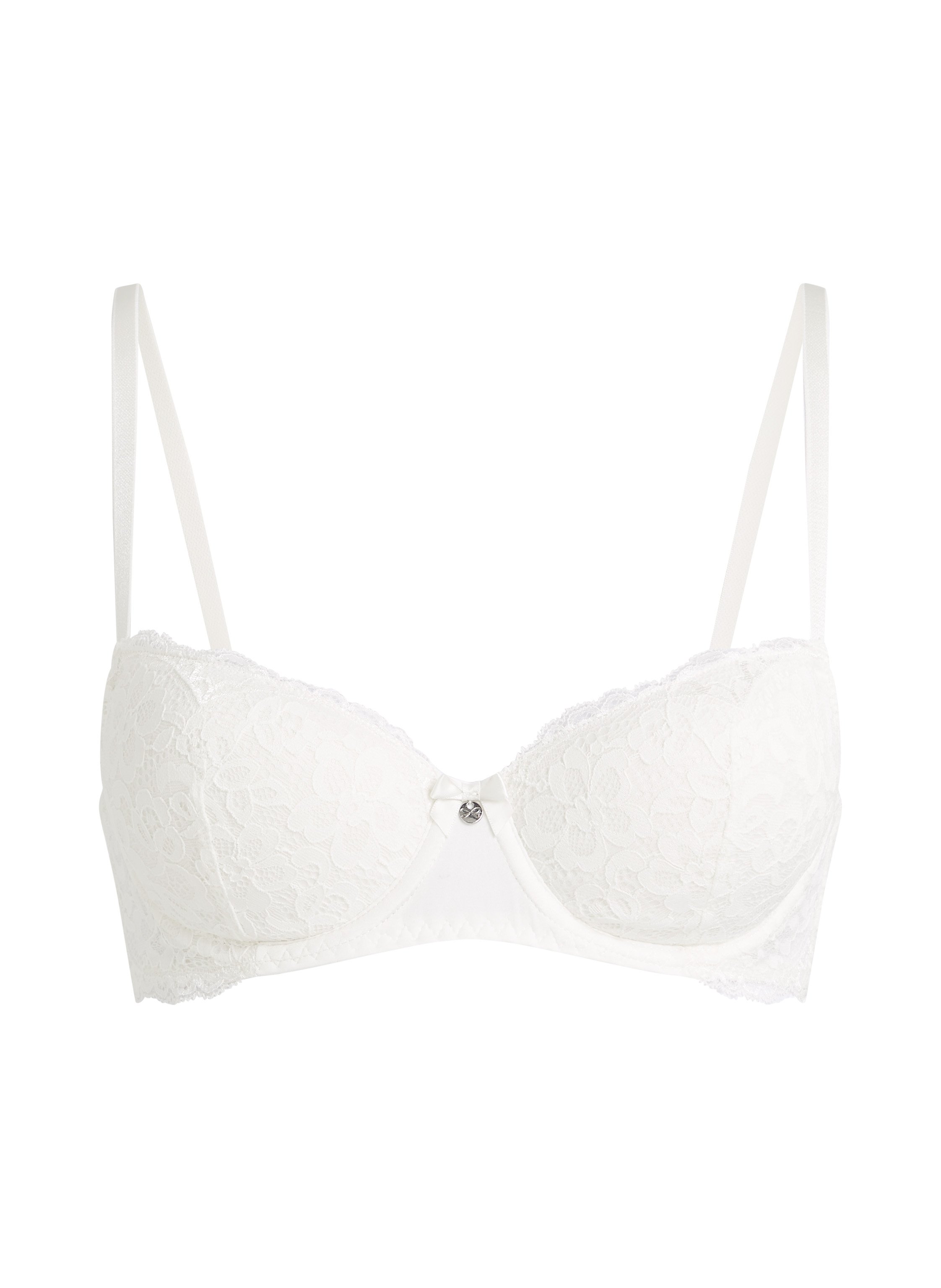 Soutien-gorge à armatures préformé Marine, Blanc, main