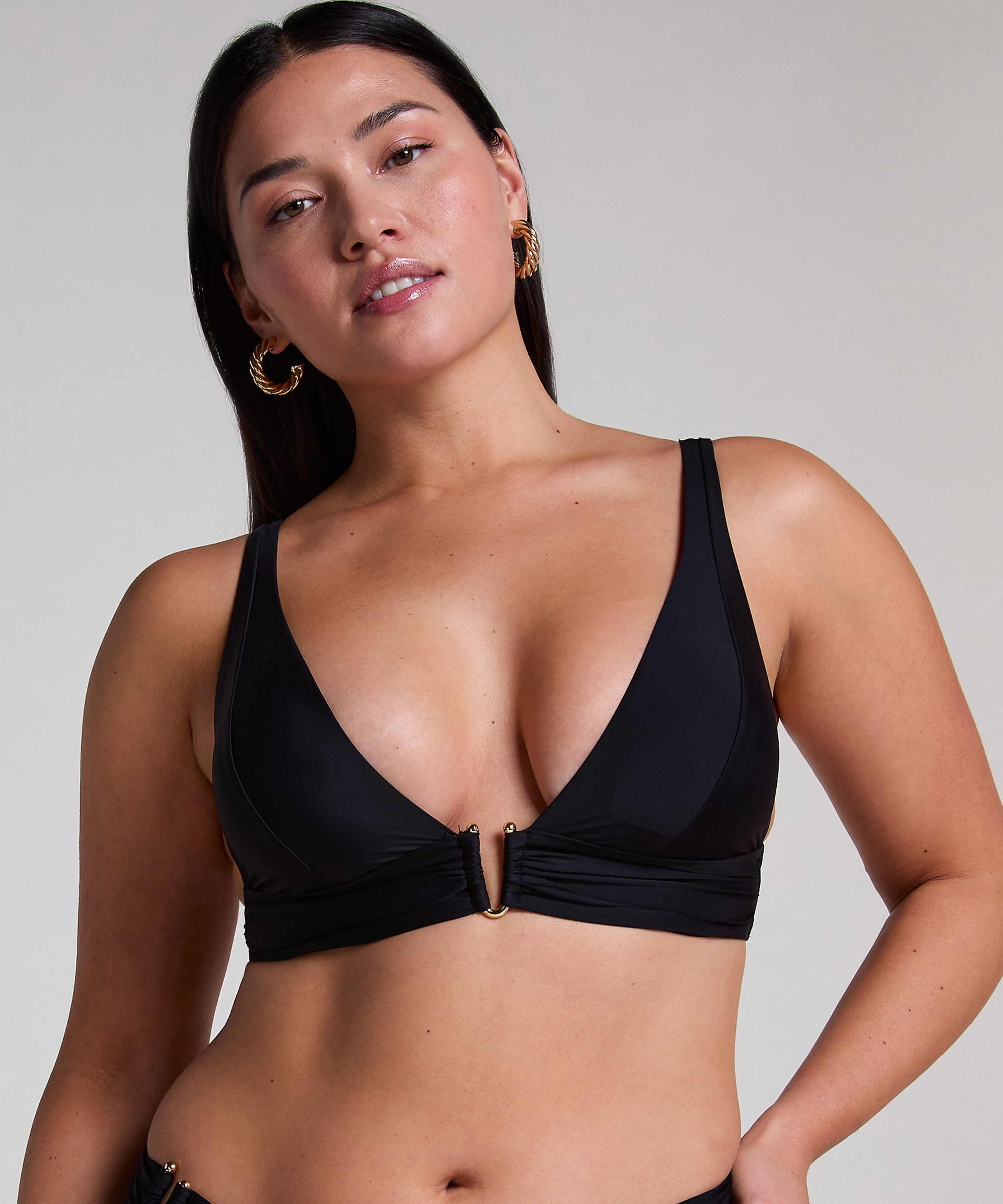 Haut de bikini triangle Luna, Noir Haut de bikini triangle Luna, Noir
