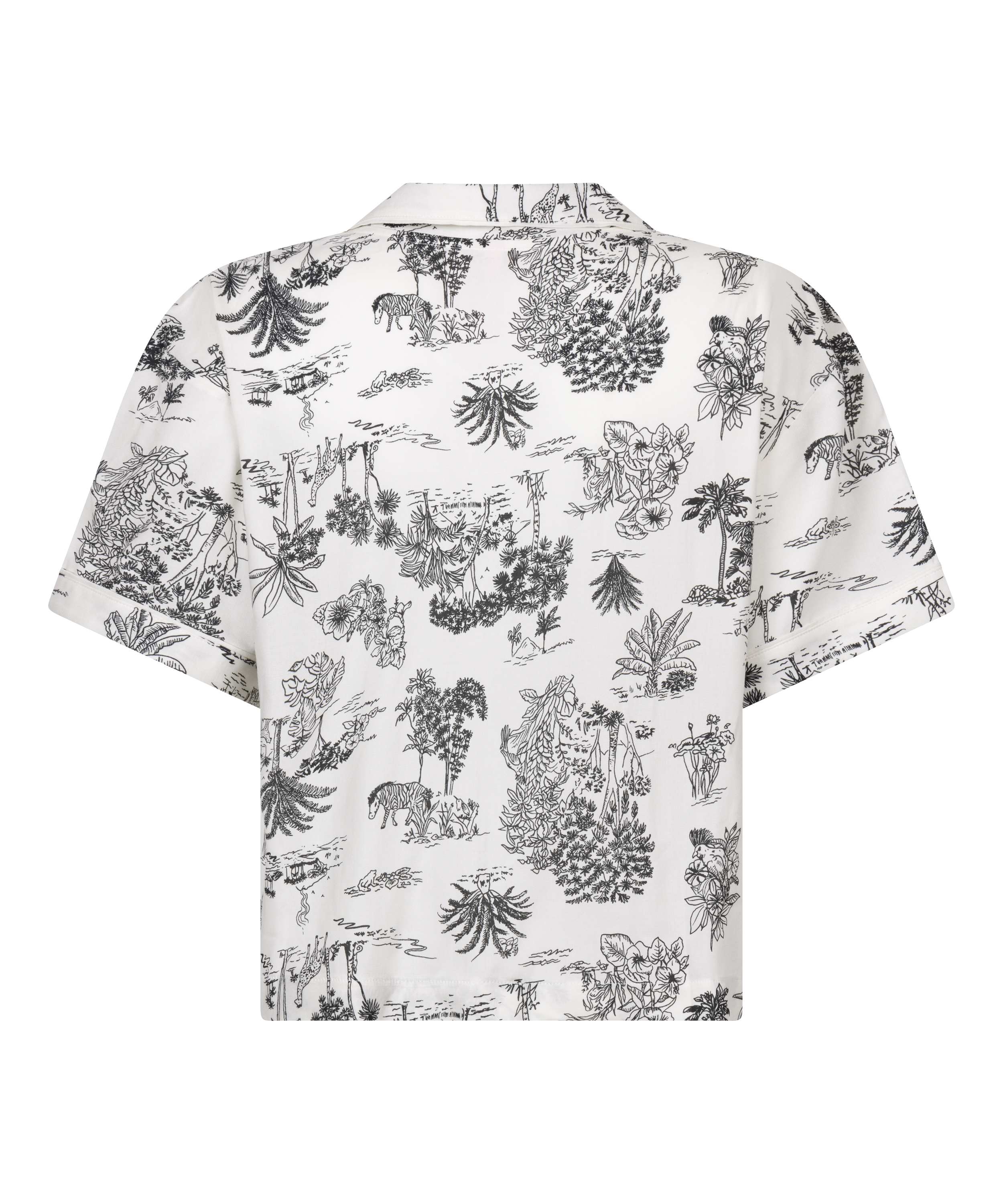 Veste tissée à manches courtes, Blanc, main