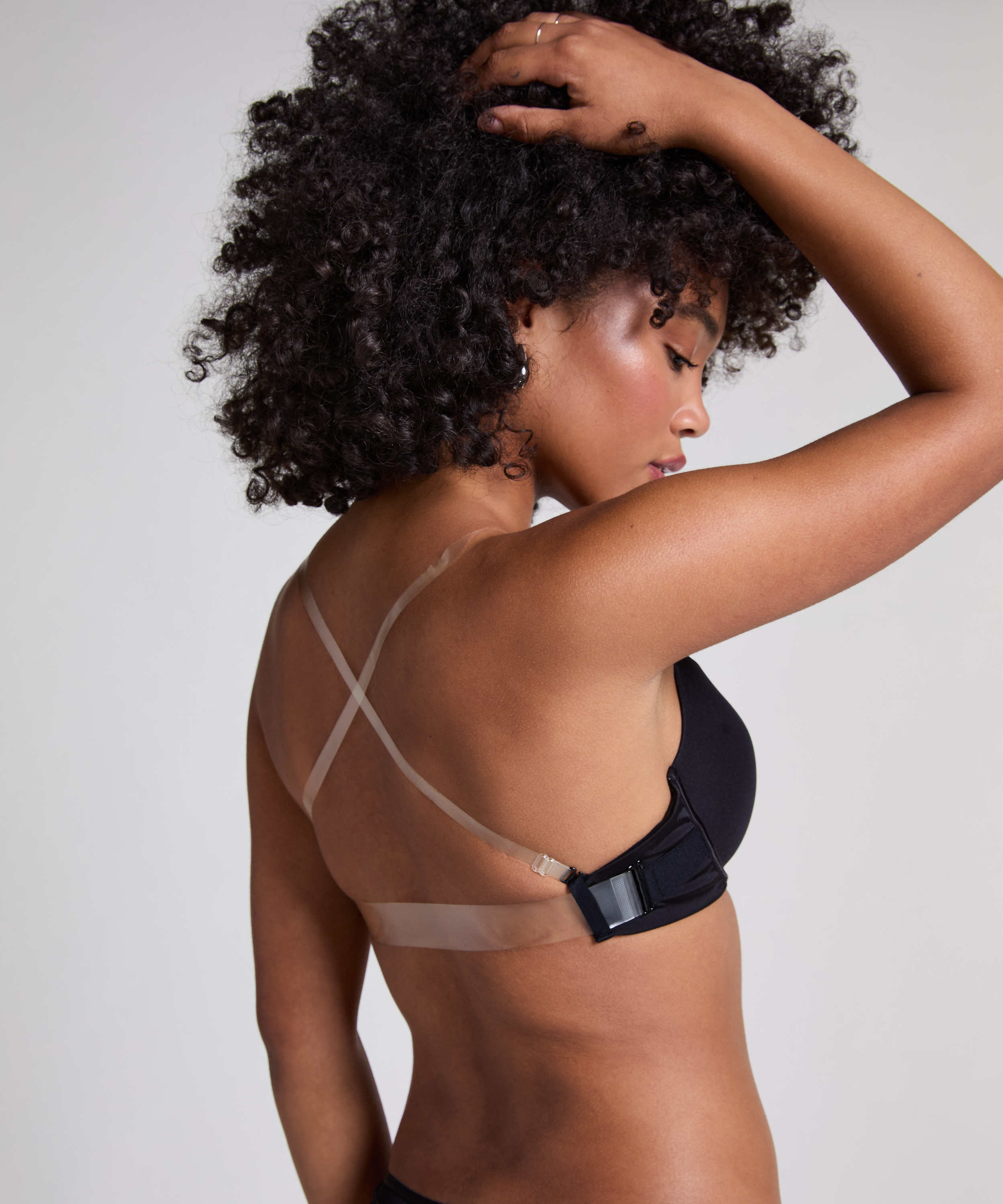 Soutien-gorge à armatures préformé push-up Transparant, Noir, main