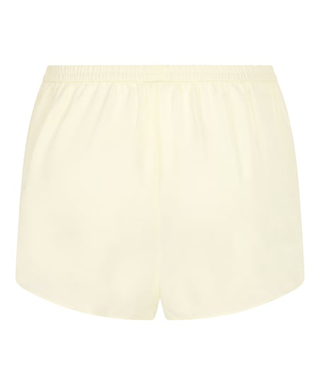 Short en satin Minimal, Jaune