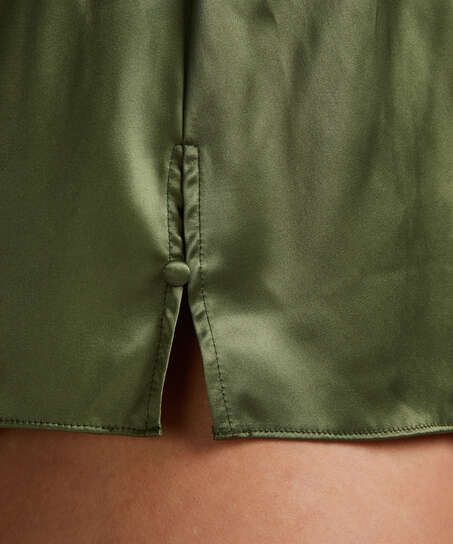 Shorts Satin Amelia Tap, Vert