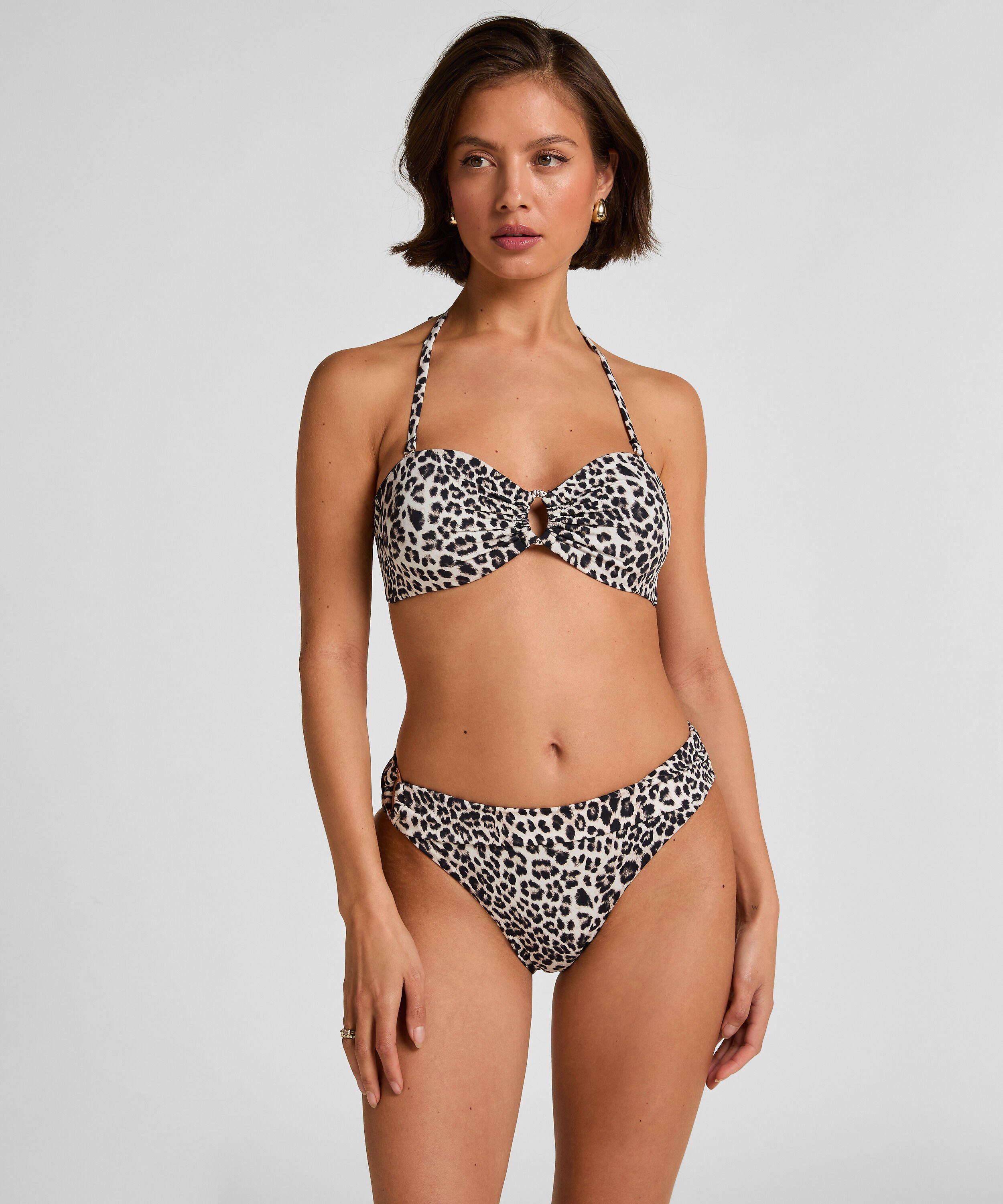 Bas de Bikini Leopard, Noir