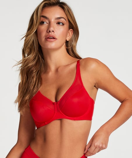 Soutien-gorge à armatures non-préformé minimiseur Nina, Rouge