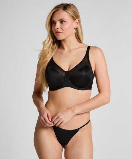 Soutien-gorge à armatures non-préformé minimiseur Nina, Noir