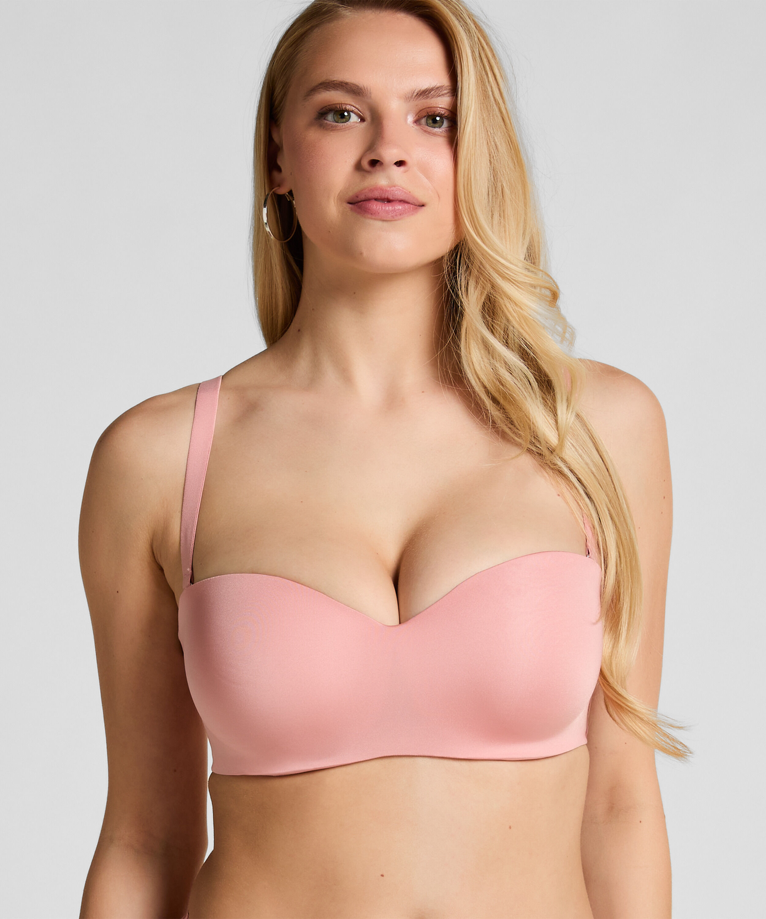 Soutien-gorge push-up sans bretelles à armatures préformé Smooth, Rose