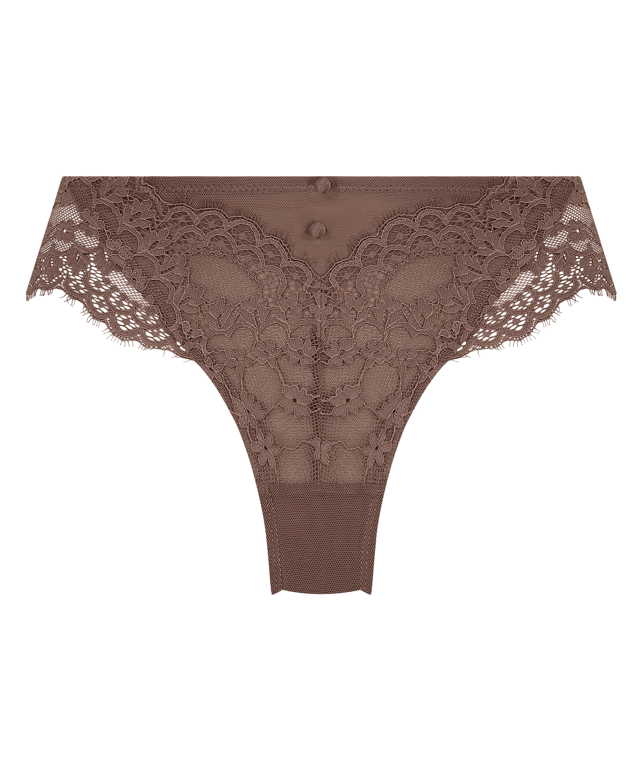 Slip br&eacute;silien Daisy, Marron