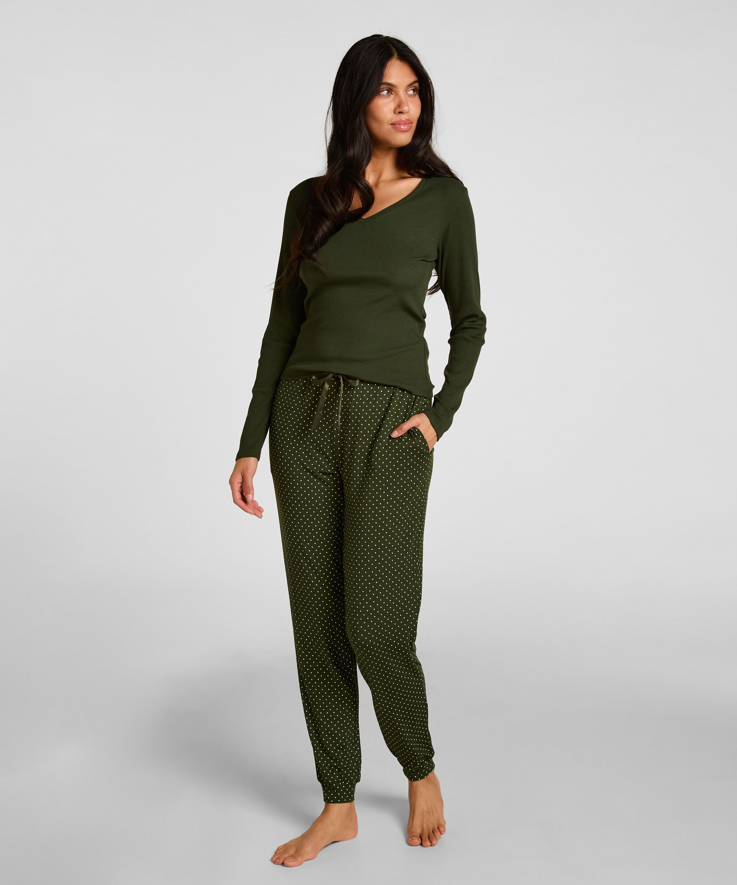 Pantalon de pyjama Jersey, Vert