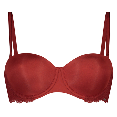 Soutien-gorge à armatures préformé sans bretelles Angie, Rouge