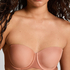 Soutien-gorge &agrave; armatures pr&eacute;form&eacute; sans bretelles Jane, Marron