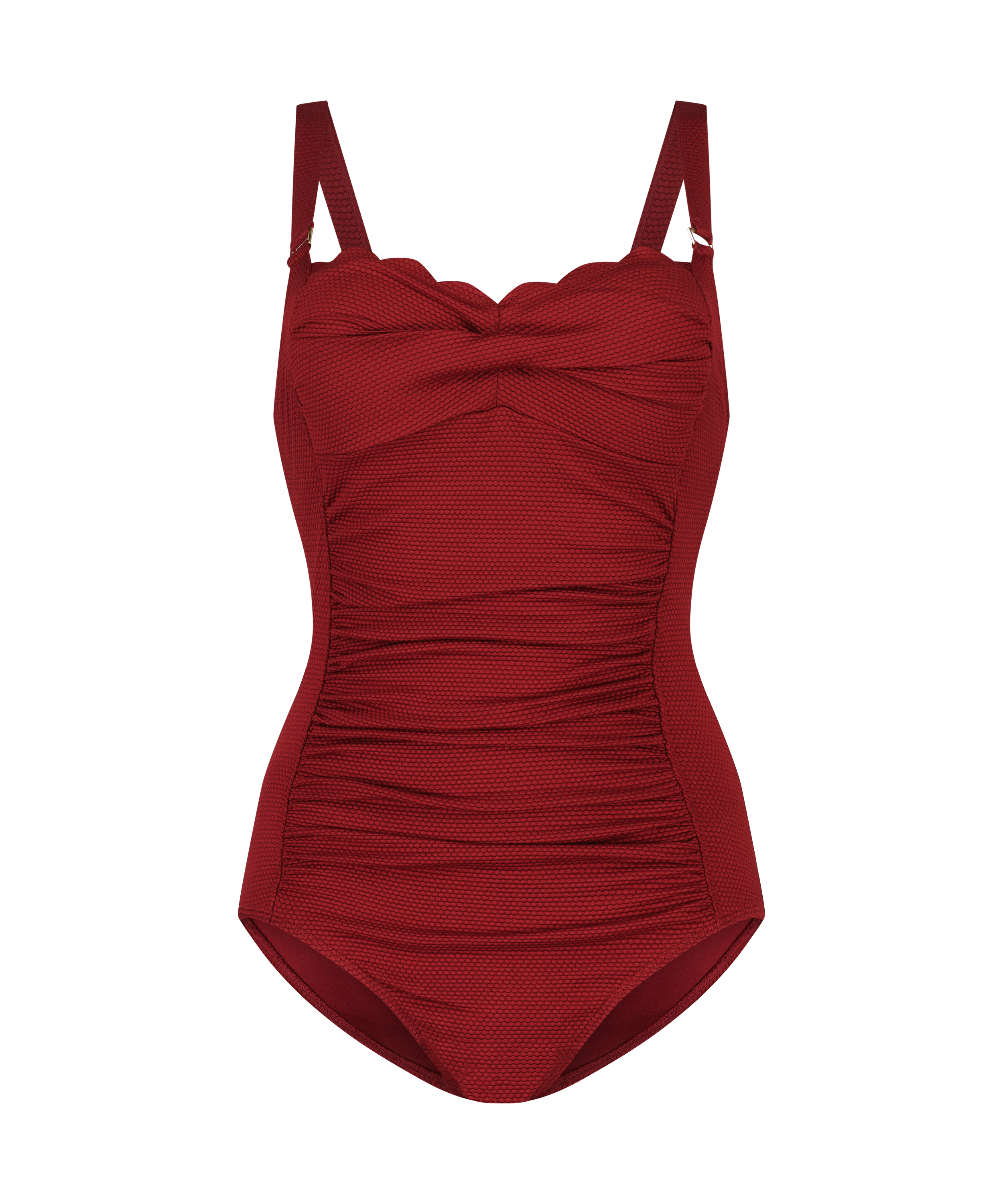 Maillot de bain Scallop, Rouge, main