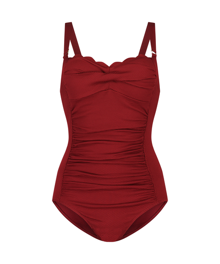 Maillot de bain Scallop, Rouge