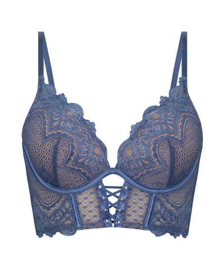 Soutien-gorge Push-Up bustier à armatures rembourré Lotta, Bleu