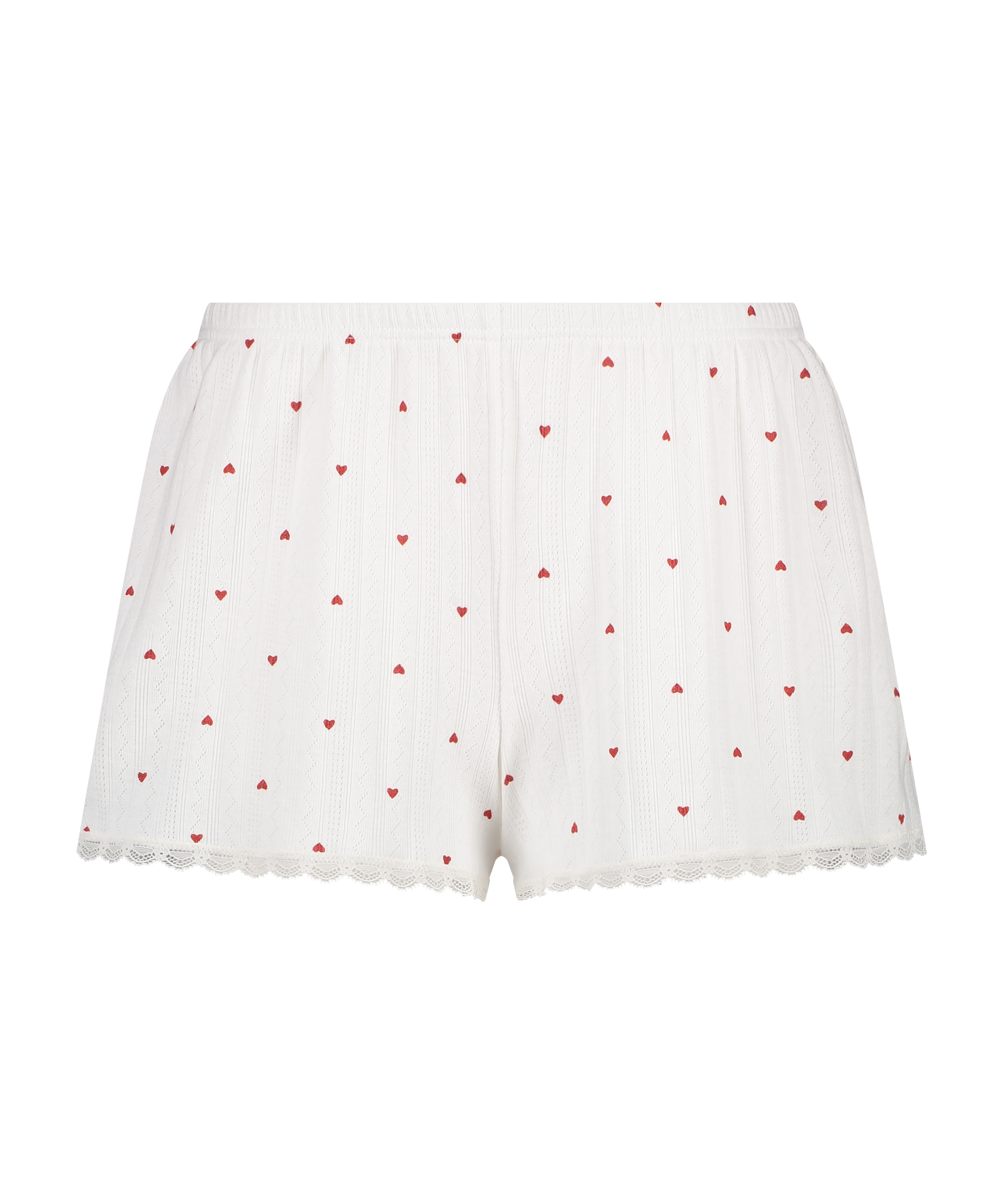 Short de pyjama Pointelle, Blanc, main