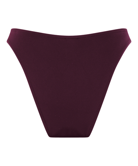 Bas de bikini à jambe haute en néoprène, Violet