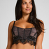 Soutien-gorge à armatures non-préformé longline Cynthia, Noir