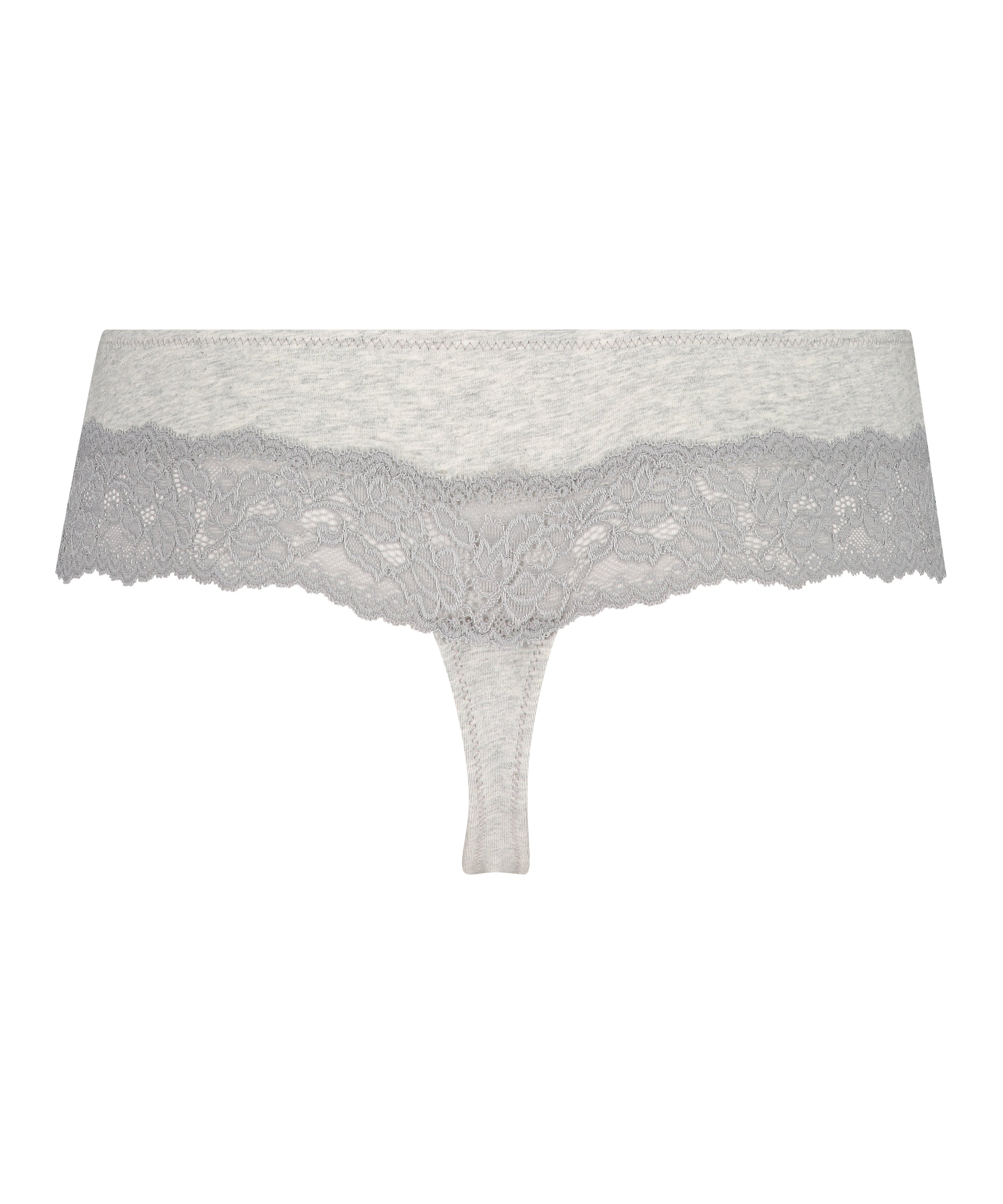 Boxer string Coton, Gris, main