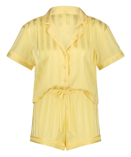 Ensemble de pyjama Satin, Jaune