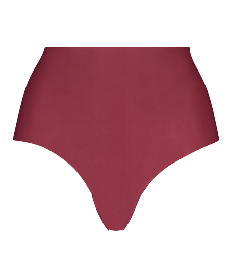 Slip brésilien taille haute Invisible, Rouge