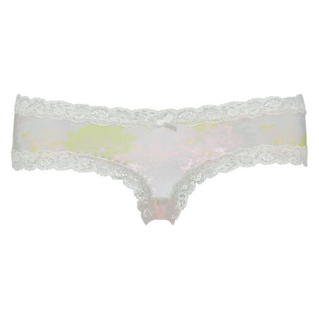 Slip br&eacute;silien V-shape mesh, Blanc