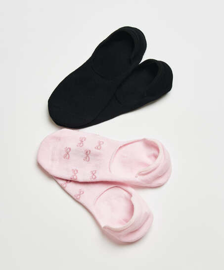 Lot de 2 paires de footies, Rose