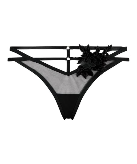 String tanga Effie, Noir