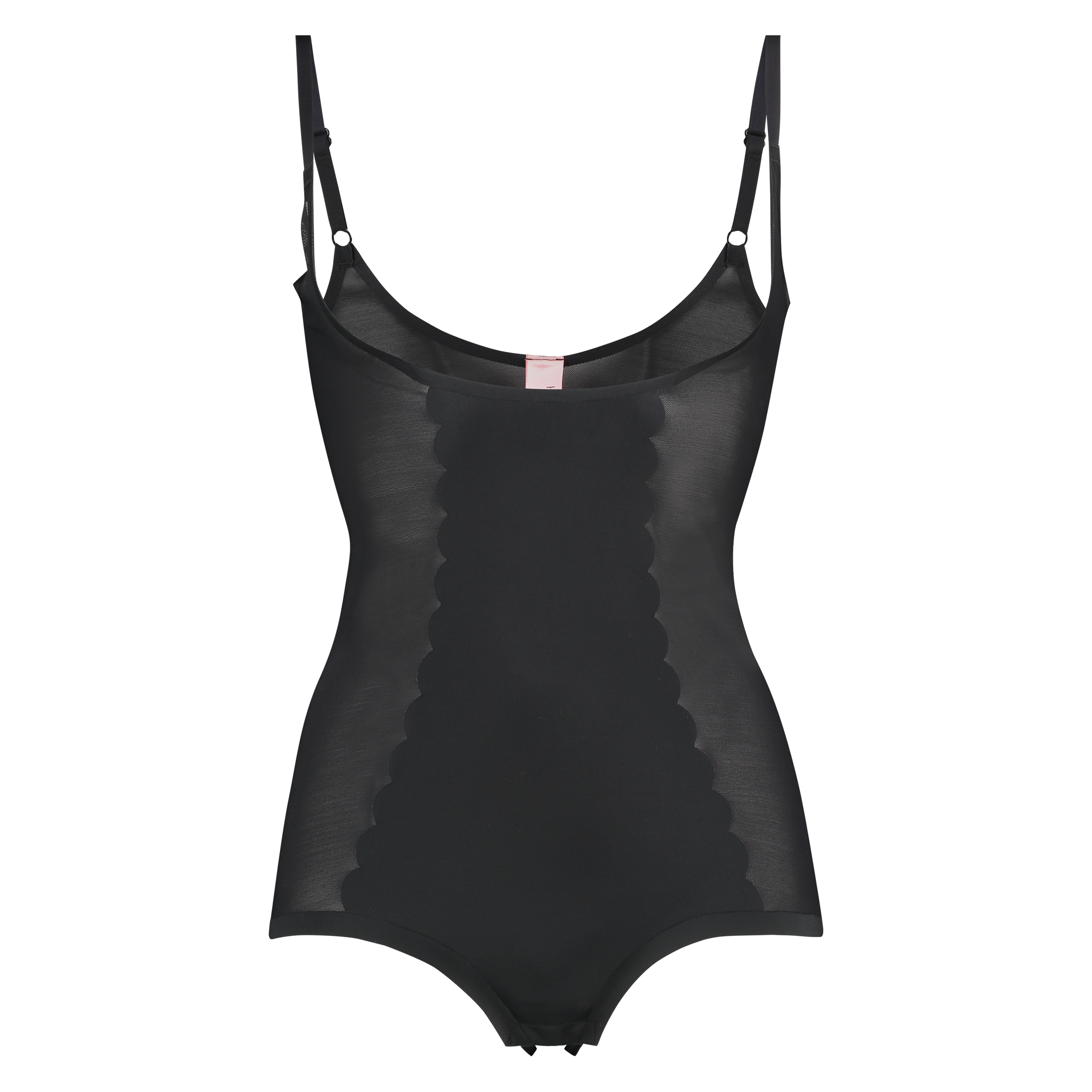 Body sculptant en dentelle festonn&eacute;e - Level 3, Noir, main