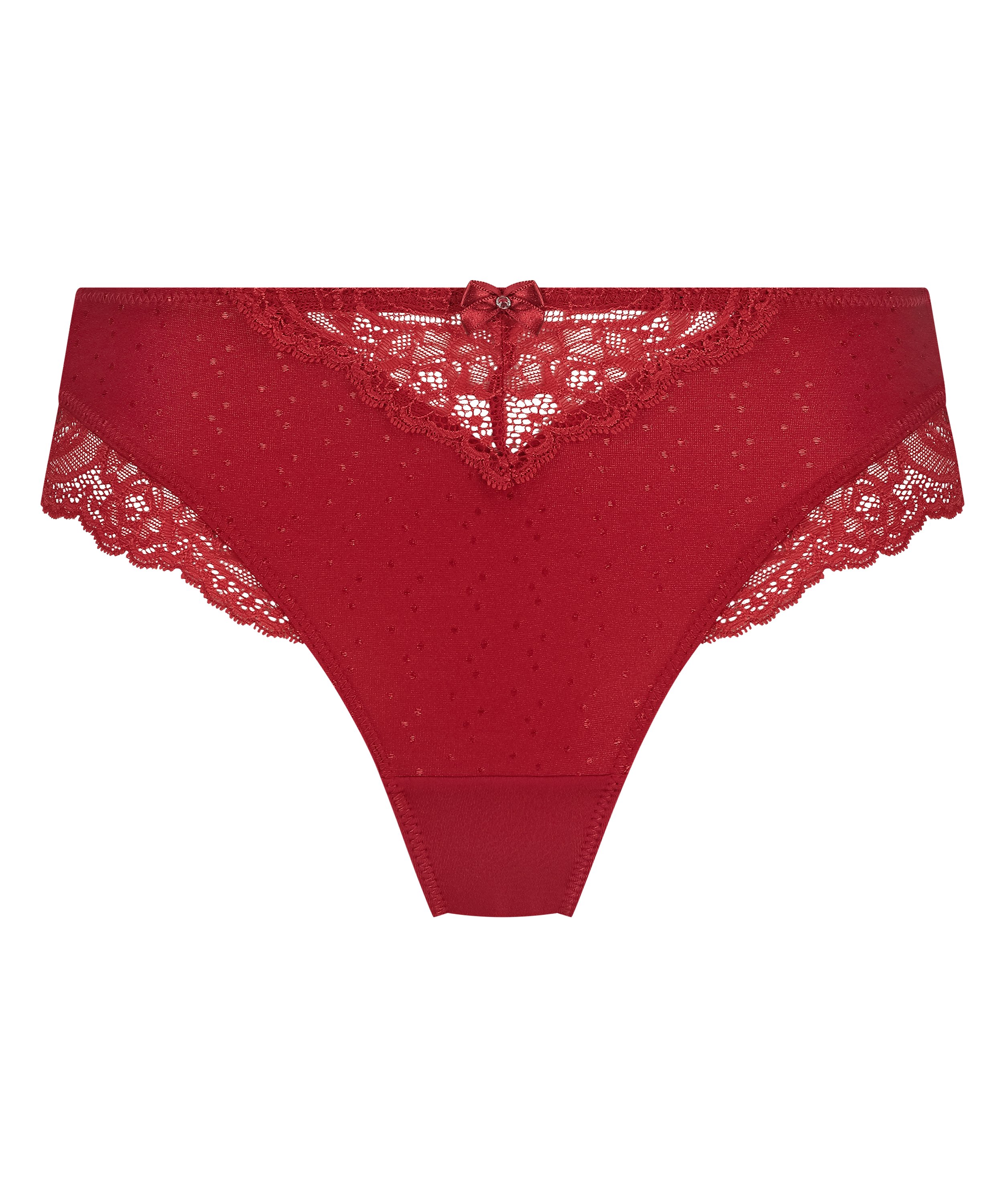 Slip taille haute Sophie, Rouge, main