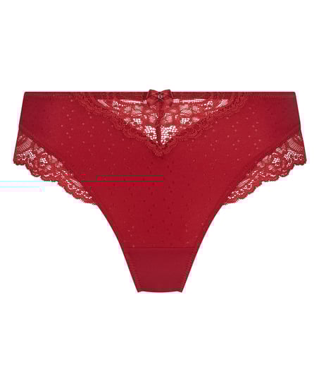 Slip taille haute Sophie, Rouge
