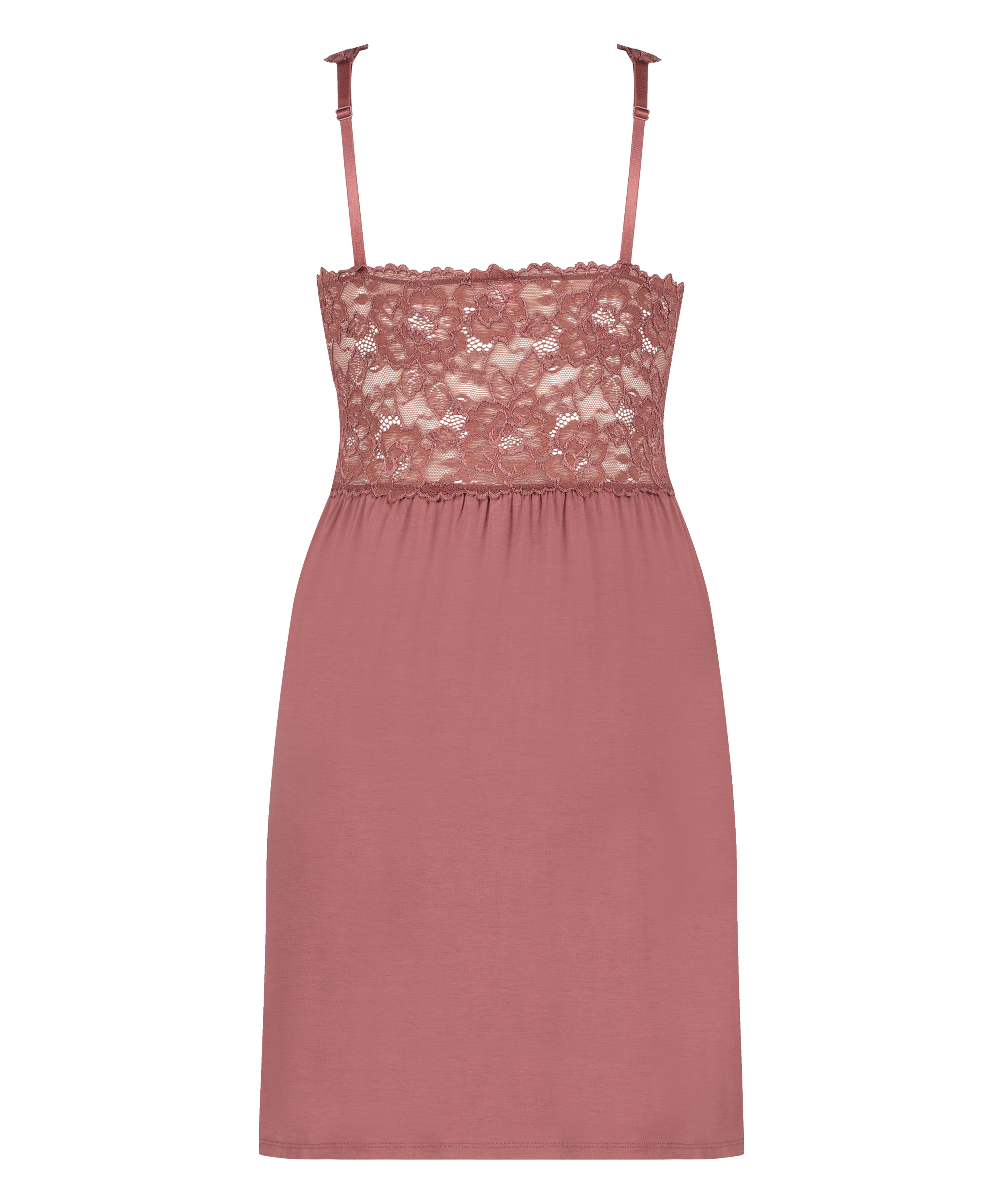 Nuisette Nora dentelle, Violet, main