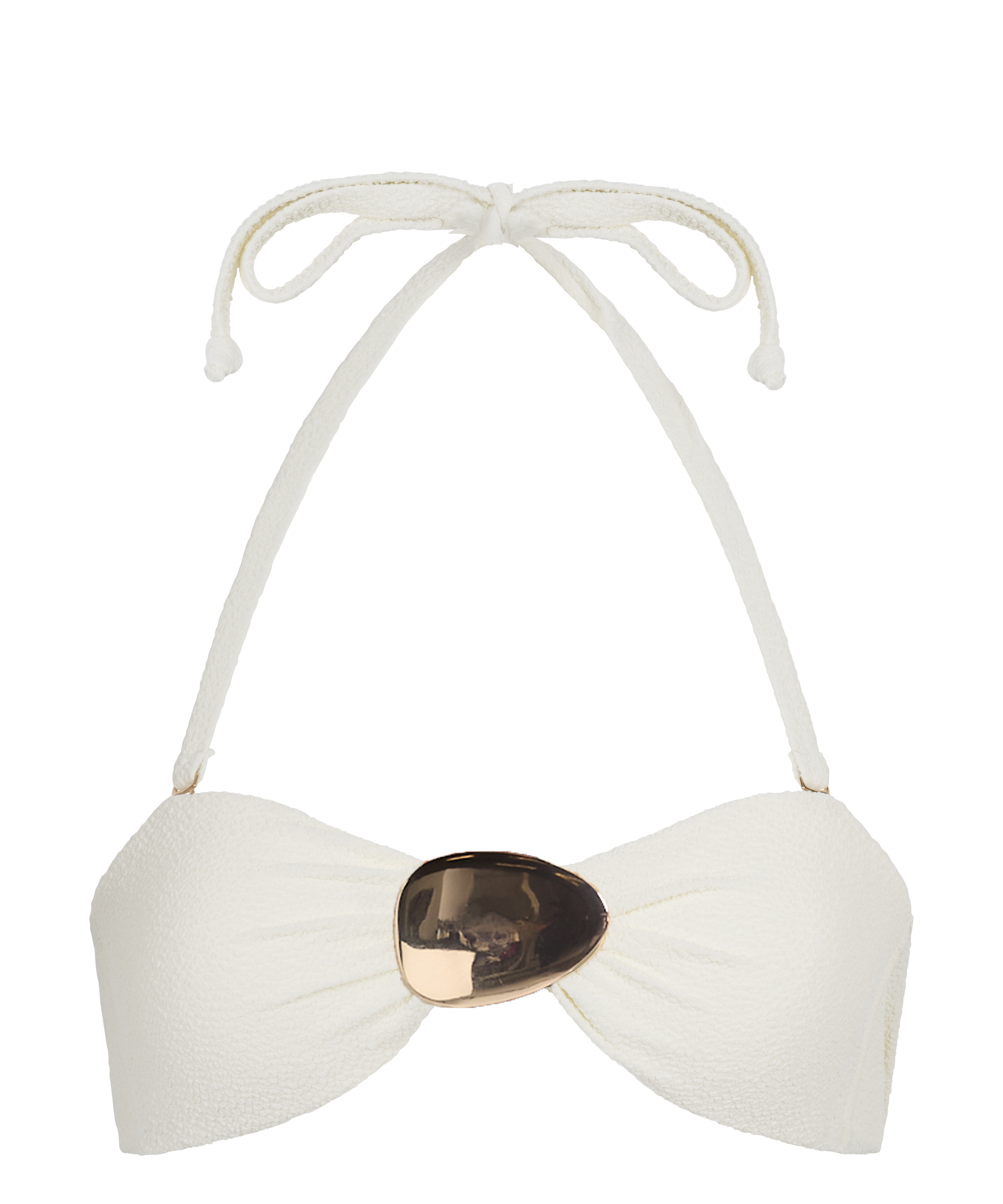 Haut de bikini bandeau Cabo, Blanc, main