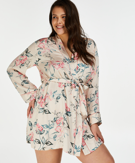 Kimono tissé, Beige