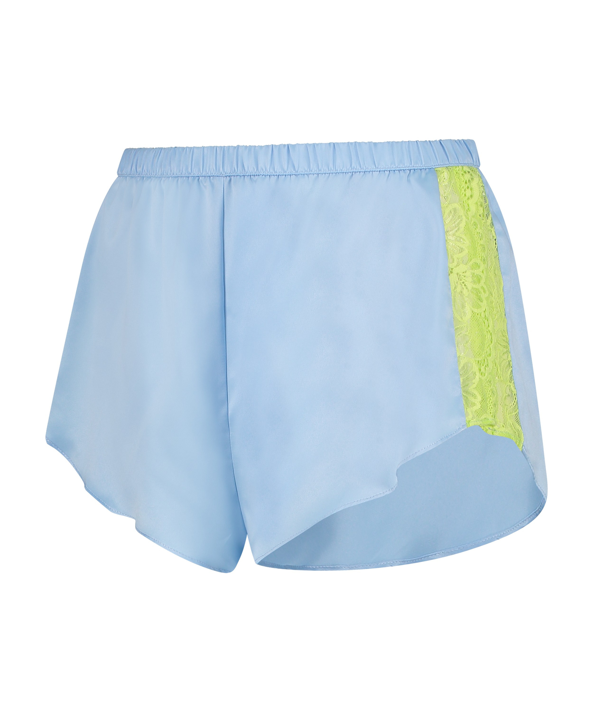 Short Satin Dentelle, Bleu, main