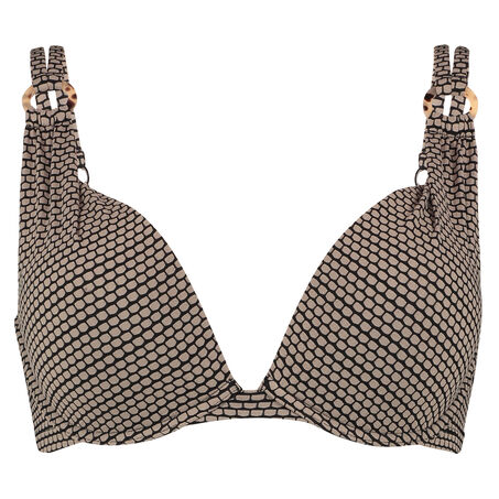 Haut de bikini &agrave; armatures pr&eacute;form&eacute; Fango Taille E +, marron