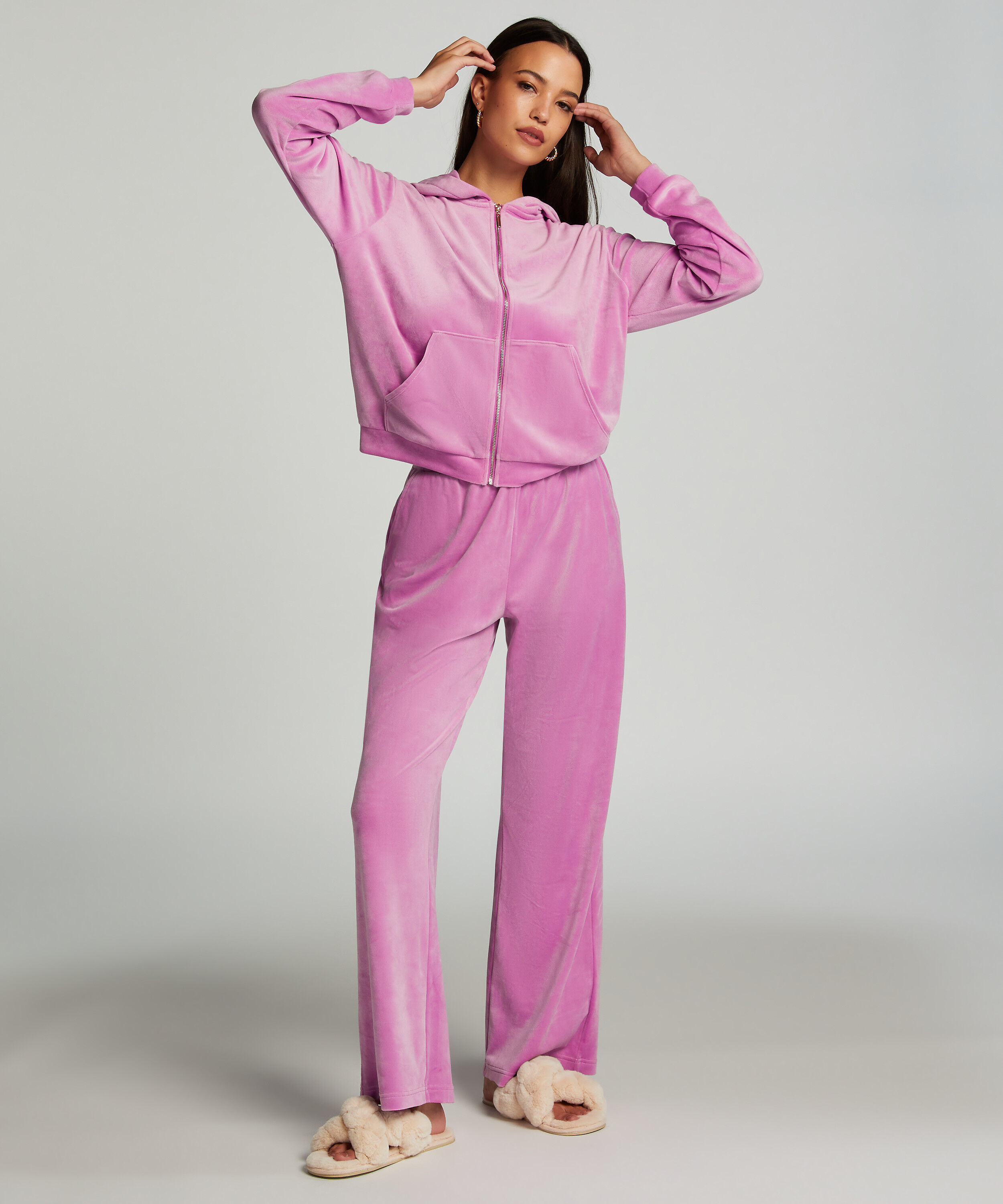 Pantalon de pyjama velours, Rose Pantalon de pyjama velours, Rose