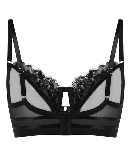 Soutien-gorge à armatures non-rembourré longline Nienke, Noir