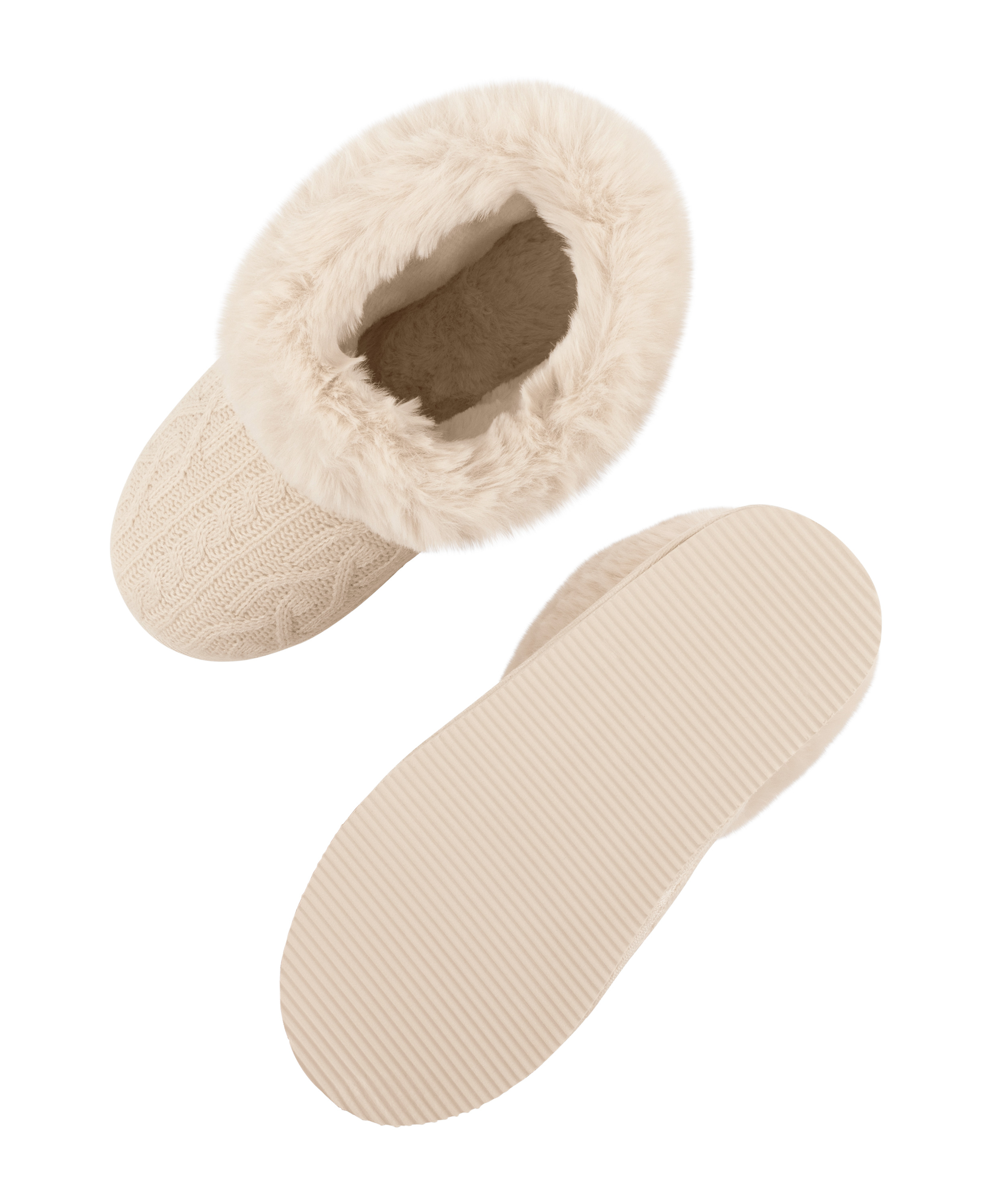 Pantoufles Saar, Blanc, main