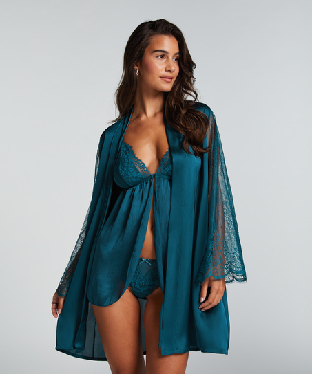 Kimono Satin, Bleu