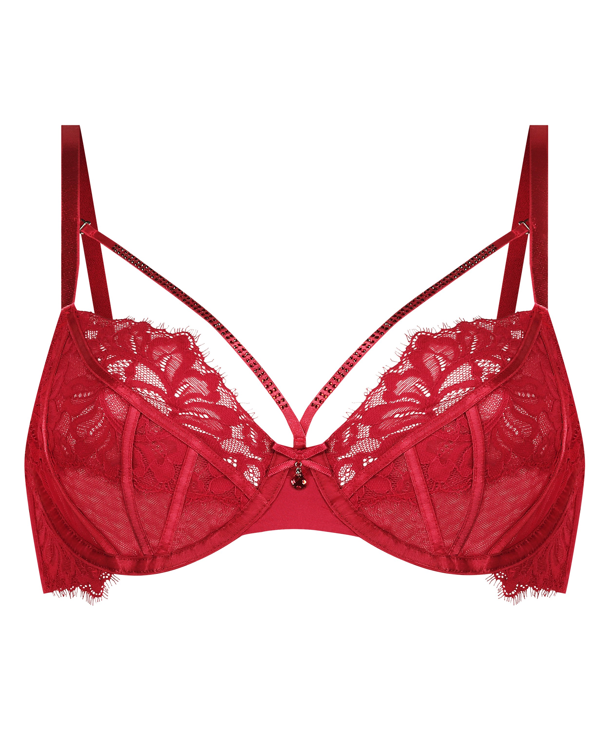 Soutien-gorge à armatures non-préformé Charlotta, Rouge, main