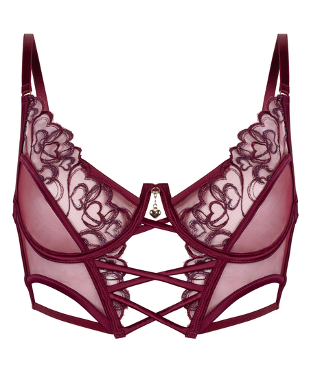 Soutien-gorge à armatures préformé longline Scarlett, Rouge