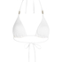 Haut de bikini triangle coquillage, Blanc