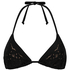 Haut de bikini triangle Boho, Noir