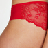 Slip br&eacute;silien Invisible Lace Back, Rouge