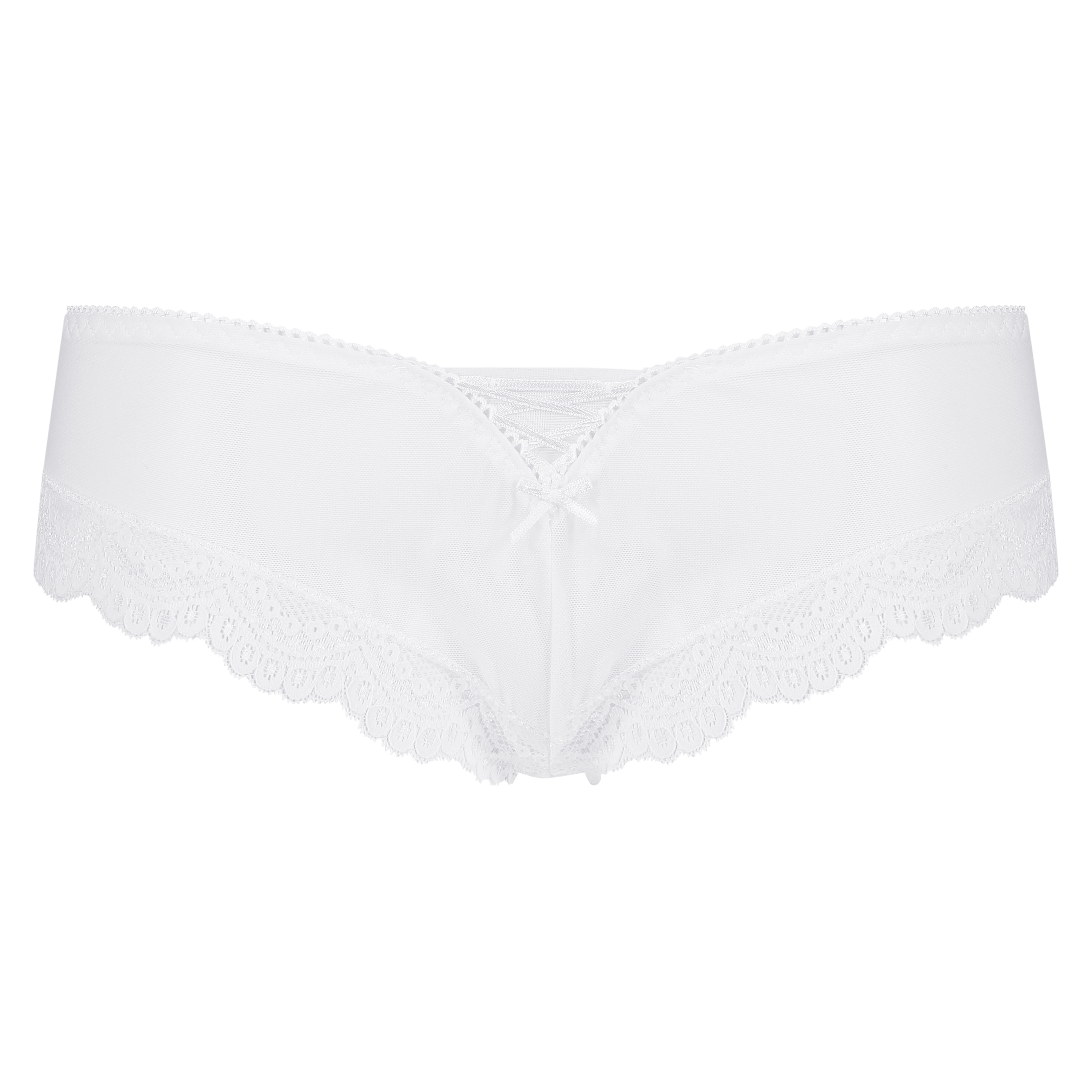 Slip brésilien Mesh Embroidery, Blanc, main