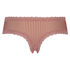Slip br&eacute;silien V-shape mesh, Rose