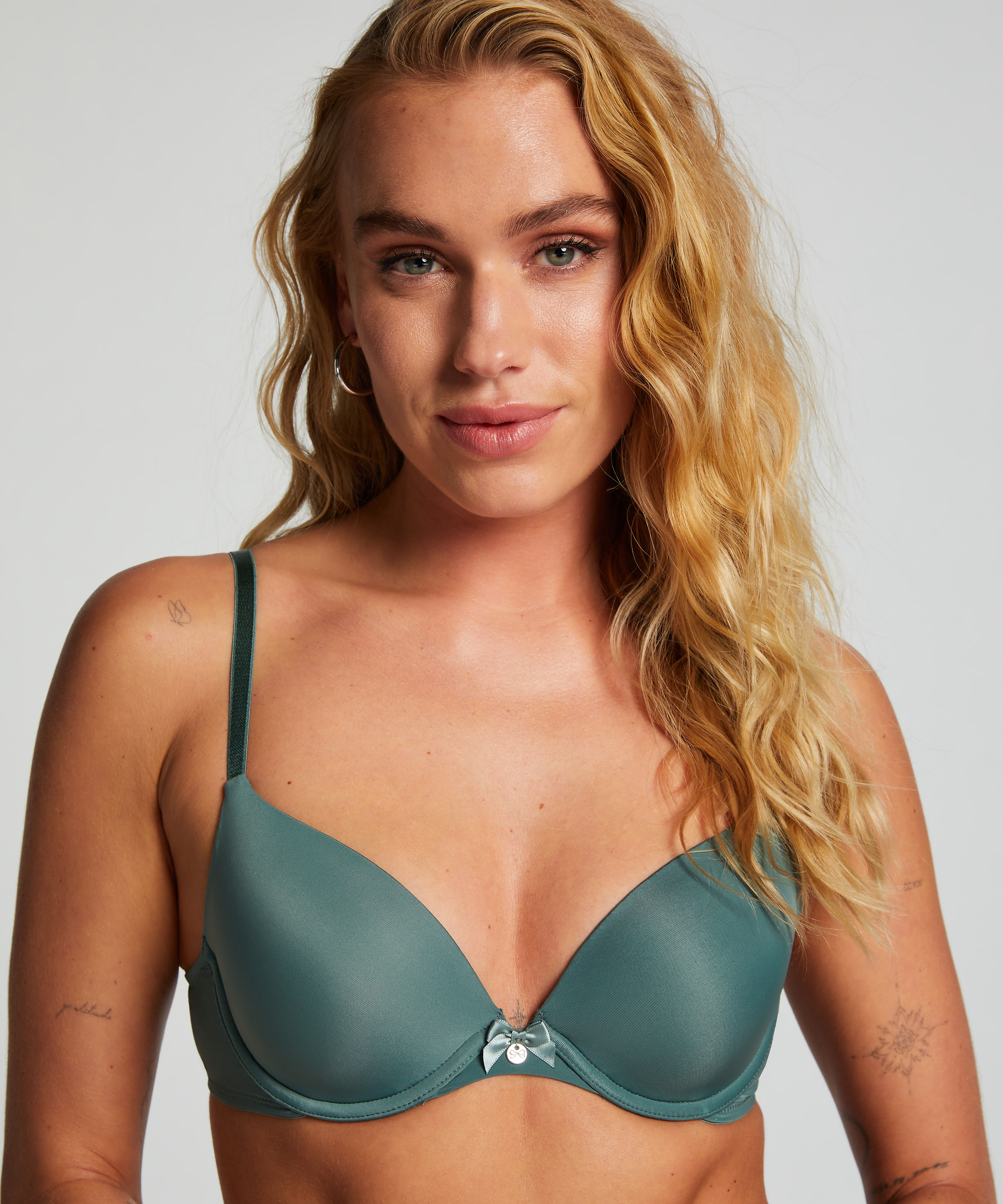 Soutien-gorge à armatures préformé Plunge, Vert, main