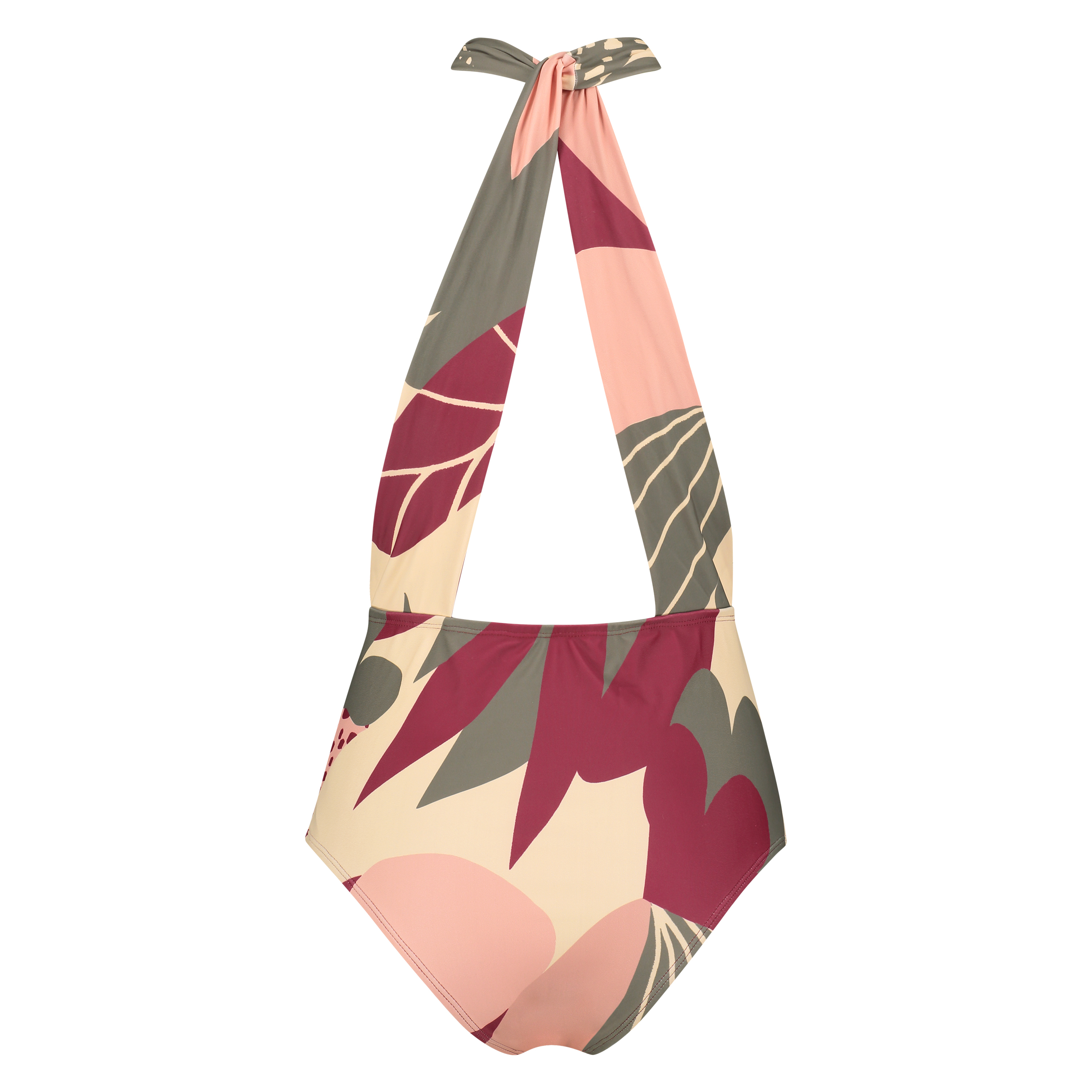 Maillot de bain échancré Print Game, Rose, main