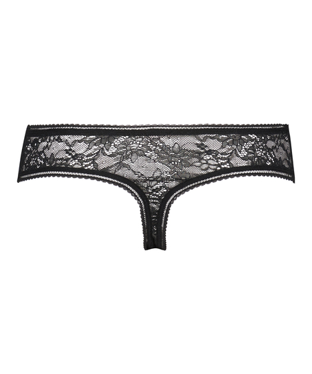 String taille haute Lyla, Noir