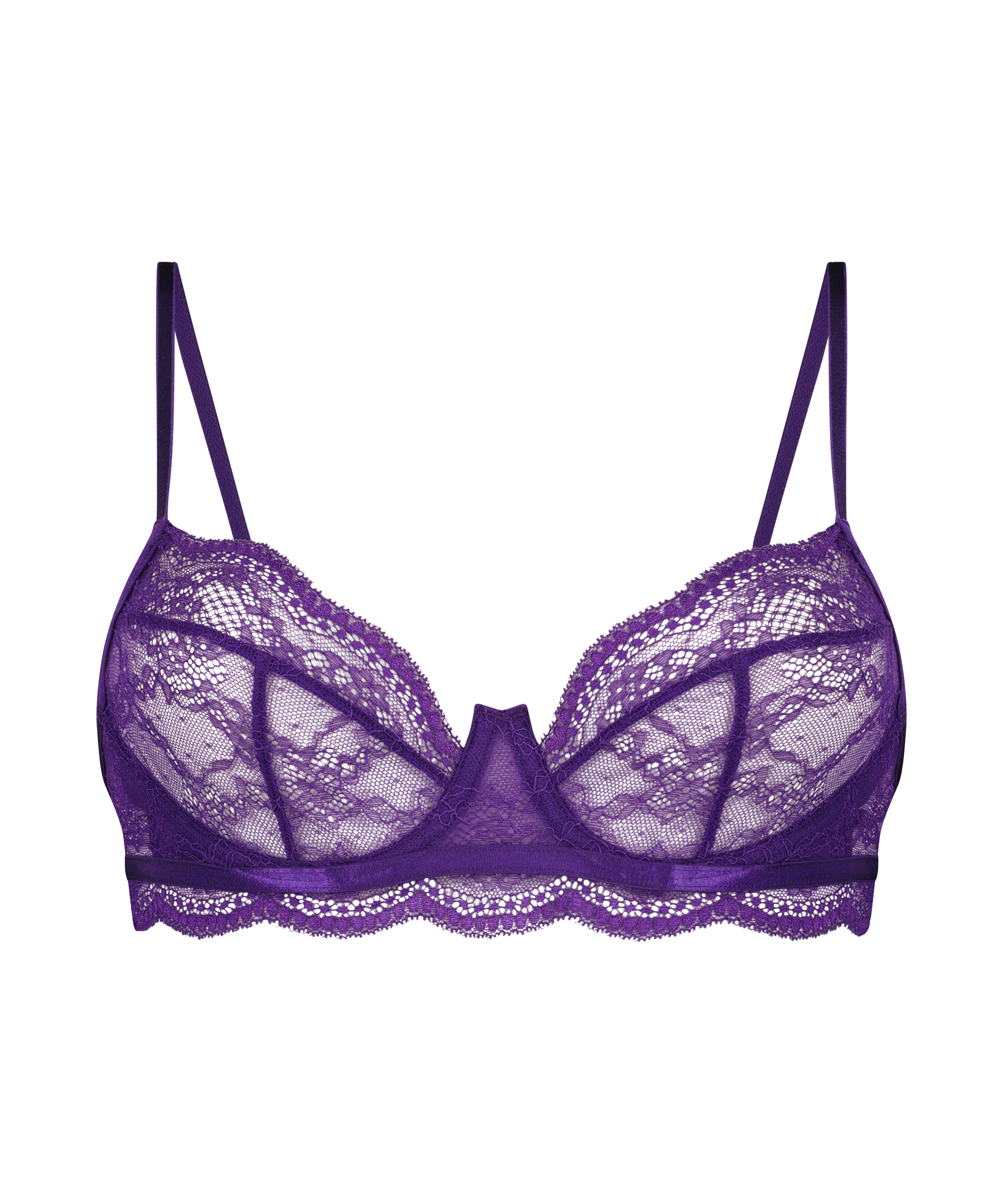 Soutien-gorge non-rembourr&eacute; &agrave; armatures Isabelle, Violet, main
